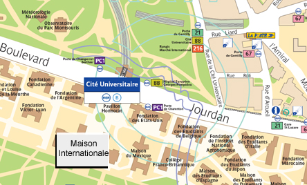 Plan de la Cit Universitaire